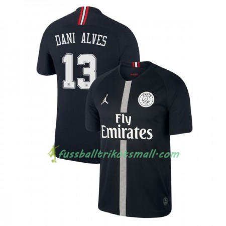 Fußballtrikots Paris Saint-Germain Dani Alves 13 Jodan Schwarz 2018-2019 Kurzarm Ausweichtrikot kaufen